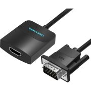 Мультимедиа конвертер Vention VGA M/HDMI F/mini Jack 3.5 mm F/micro USB 2.0 Type-B F (ACNBB)