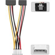 Кабель-переходник Vention Molex 4M/SATA 15F x 2 угол 90 (KDCBB)