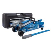 Домкрат гидравлический подкатной с фиксатором, 2.5 т, Safety Pin, 140-385 мм, в кейсе Stels