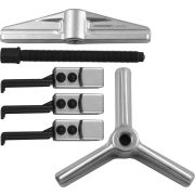 AE310139 Съемник универсальный, американского типа со скользящими 2-3 захватами в наборе, диапазон захватов внутр./наружн. 60-160/40-120, глубина захвата 100 мм