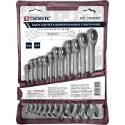 CRWS12PR Набор ключей гаечных комбинированных трещоточных на держателе, 8-19 мм, 12 предметов