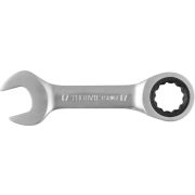 CSRW17 Ключ гаечный комбинированный трещоточный короткий, 17 мм