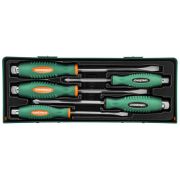 D70105SC Набор отверток стержневых ударных, силовых под ключ, в ложементе, 5 предметов