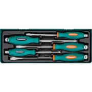 D70105SP Набор отверток стержневых ударных, силовых под ключ, в ложементе, 5 предметов