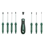 DB0309S Отвертка со сменными стержнями в наборе, 9 предметов
