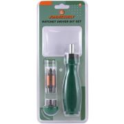 DR0119S Рукоятка отверточная трещоточная в наборе с битами, 19 предметов