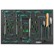 H10121SV Набор ключей торцевых шестигранных и TORX®, молотков и зубил в EVA ложементе 560х400 мм, 21 предмет
