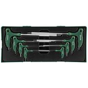 H10MB08SP Комплект угловых шестигранников двусторонних с шаром 2-10мм , 8 предметов (ложемент)