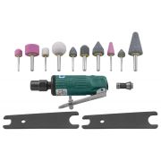 JAG-0903FMK Набор бормашинка пневматическая 25000 об/мин., патрон 3/6 мм, L-120 мм с насадками, 15 предметов