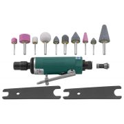 JAG-0903RMK Набор бормашинка пневматическая 25000 об/мин., патрон 3/6 мм, L-152 мм с насадками, 15 предметов