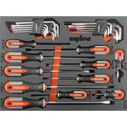 OMT29STE Набор отверток стержневых ROUND GRIP и торцевых ключей в EVA ложементе 280х375 мм, 29 предметов