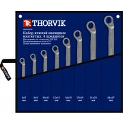ORWS008 Набор ключей гаечных накидных изогнутых 75° в сумке, 6-27 мм, 8 предметов