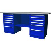 OWB2-66 Верстак с двумя тумбами, тумбы по 6 ящиков, 1900х686х820 мм