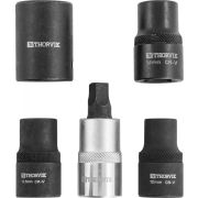 PBCSS5 Набор головок торцевых и насадки со вставкой-битой с пятигранным профилем для обслуживания тормозных механизмов 1/2