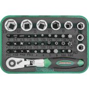 RD02040S Набор рукоятка трещоточная миниатюрная 1/4