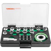 RD05H22S Головки торцевые SPLINE М4-13 с дисковым трещоточным механизмом и аксессуарами в наборе, 22 предмета