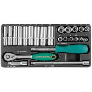 S04H2125S Набор головок торцевых стандартных и глубоких 1/4