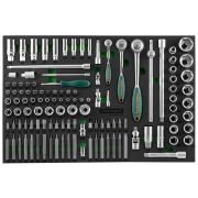 S04H45121SV Набор головок торцевых 1/4«, 3/8», 1/2