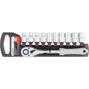 S13S1111SP Набор головок торцевых с трещоточной рукояткой 1/2