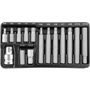 S29H4115S Набор вставок-бит 10 мм DR шестигранных с переходником, 15 предметов
