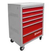 TT6GR-R Тележка инструментальная 6-ти полочная (серая с красными ящиками)