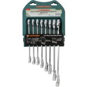 W45108S Набор ключей гаечных комбинированных трещоточных на пластиковом держателе, 10-19 мм, 8 предметов