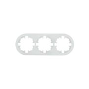 Рамка 3-м OSEN горизонт. круглая бел. LEZARD 744-0200-148