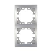 Рамка 2-м Mira вертикал. сер. метал. LEZARD 701-1000-152